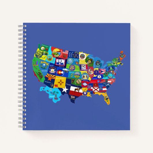 USA地図 ノートブック (正面)