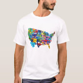 USA地図 Tシャツ (正面)