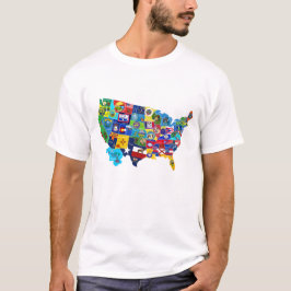 USA地図 Tシャツ