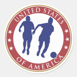 USA女子サッカーシール ラウンドシール