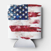 USA姓カスタム名フラグ色懇親会 缶クーラー (裏面)