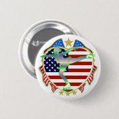 USA姿スケートで滑るボタン 缶バッジ (正面&裏面)