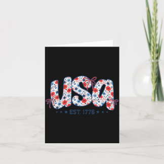 USA建国1776年 クケッタボウ アメリカ独立記念日 フラワー カード