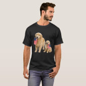 USA建国250周年ゴールデンレトリバーTシャツ#6 Tシャツ (正面フル)