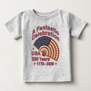 USA建国250周年パトリオティックファンデザイン – 1776-2026 ベビーTシャツ