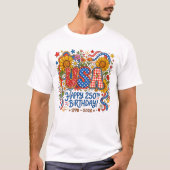 USA建国250周年ヒマワリグラフィック Tシャツ (正面)