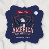 USA建国250周年記念のカスタムギフトタグ フェイバータグ (裏面)