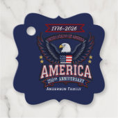USA建国250周年記念のカスタムギフトタグ フェイバータグ (正面)