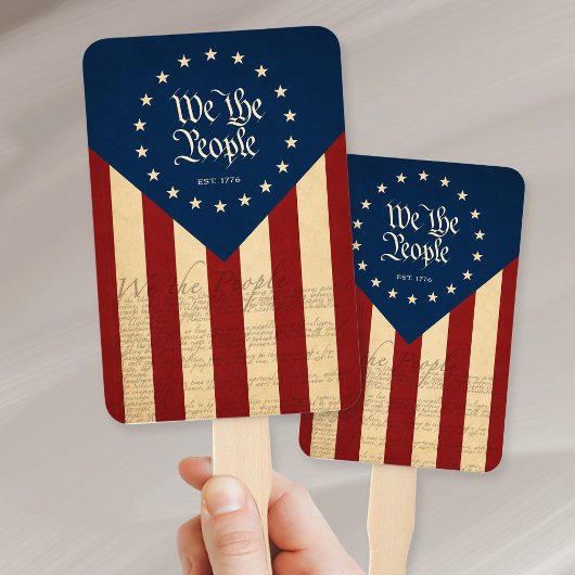 USA建国250周年記念ヴィンテージフラグ "We the People" ハンドファン