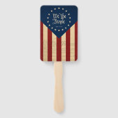 USA建国250周年記念ヴィンテージフラグ "We the People" ハンドファン (裏面)