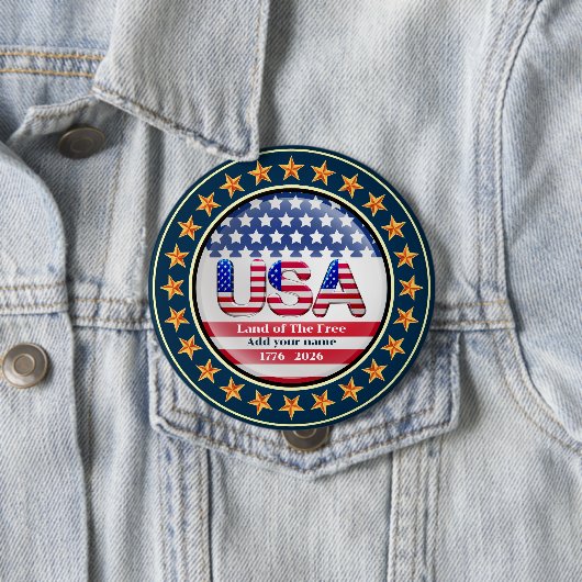 USA建国250周年記念 パトリオティック 1776-2026 缶バッジ (インサイチュ)