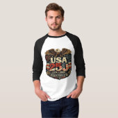 USA建国250周年記念 1776-2026 メンズ パトリオティック Tシャツ (正面フル)