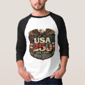 USA建国250周年記念 1776-2026 メンズ パトリオティック Tシャツ (正面)
