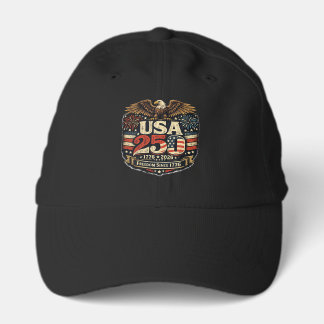 USA建国250周年記念 1776-2026 愛国心溢れるデザイン キャップ