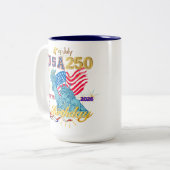 USA建国250周年 7月4日 1776-2026 (左) ツートーンマグカップ (正面左)