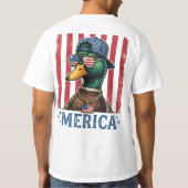 USA建国250年アヒルMerica Tシャツ (裏面)