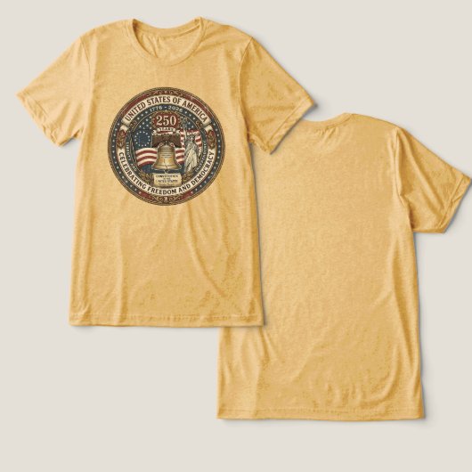 USA建国250年デザイン トライブレンドTシャツ (デザイン正面&裏面)