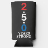 USA建国250年記念 愛国 赤 白 青 スリム缶クーラー (正面)