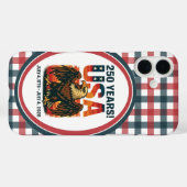 USA建国250年 - ハクトウワシ アメリカ独立記念日 2026 Case-Mate iPhoneケース (裏面 (横))
