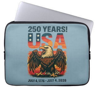 USA建国250年 - ハクトウワシ 7月4日 2026 ラップトップスリーブ