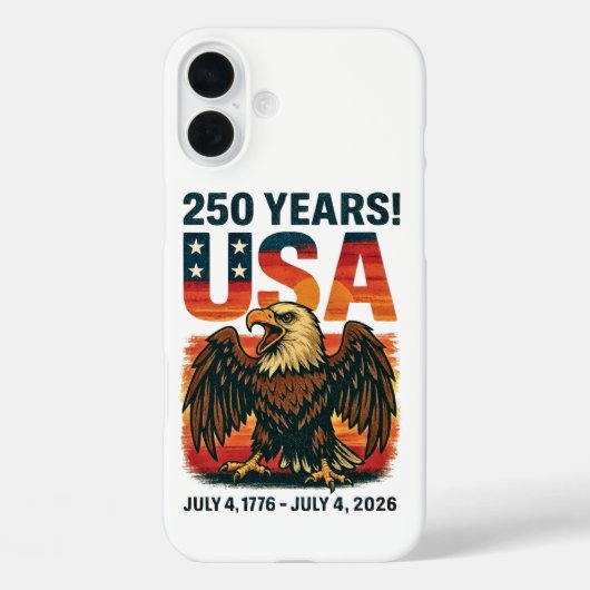 USA建国250年 - 愛国的なハクトウワシ 7月4日 2026 Case-Mate iPhoneケース (裏面)