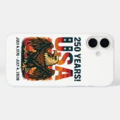 USA建国250年 - 愛国的なハクトウワシ 7月4日 2026 Case-Mate iPhoneケース (裏面 (横))