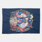 USA建国250年 7月4日 1776-2026 キッチンタオル (横)