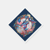 USA建国250年 7月4日 1776-2026 スタンダードカクテルナプキン (角)