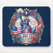 USA建国250年 7月4日 1776-2026 マウスパッド (正面)