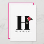 USA恋しく思クラウンフラットノートカード – バラ ノートカード (正面/裏面)