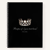 USA恋しく思スタイルシルバークラウンカスタムレシピ手帳 ノートブック (正面)