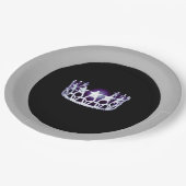 USA恋しく思スタイルシルバークラウン9"紙プレート ペーパープレート (アングル)