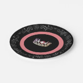 USA恋しく思スタイルブラックコーラル7"紙プレート ペーパープレート (アングル)