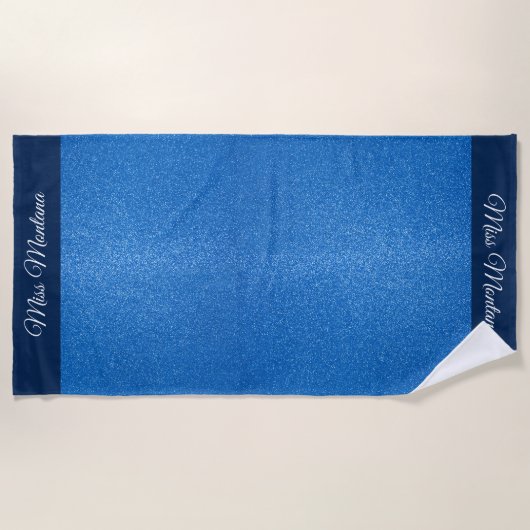 USA恋しく思スタイルページェントグリッターグラムビーチタオル ビーチタオル (正面)