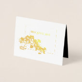 USA恋しく思スタイルページェント蘭フォイルありがとう 箔カード (正面)