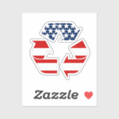 USA愛国リサイクルシンボル シール (シート)