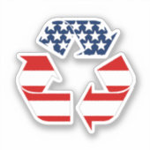 USA愛国リサイクルシンボル シール (正面)