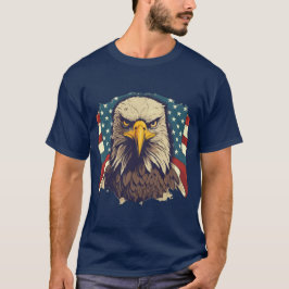 USA愛国ワシ アメリカ国旗 7月4日Tシャツ Tシャツ