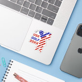 USA愛国主義 ウーマンズゴルフ シール (ノートパソコンとiPhone)