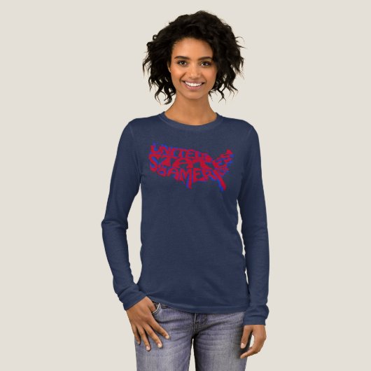 USA愛国主義Tシャツ トライブレンドTシャツ (正面全体)