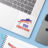 USA愛国心の馬術 シール (ノートパソコンとiPhone)