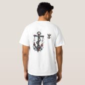 USA愛国旗文字デザインTシャツ Tシャツ (裏面フル)