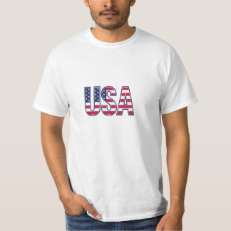 USA愛国旗文字デザインTシャツ Tシャツ
