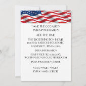 USA愛国的デコ招待状 招待状 (裏面)