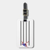 USA愛国的フェンシングエンガーデスポーツ ラゲッジタグ (正面縦)