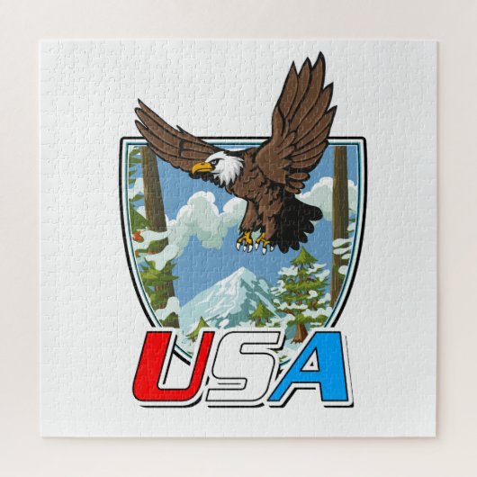 USA愛国者ロゴ ジグソーパズル (縦)