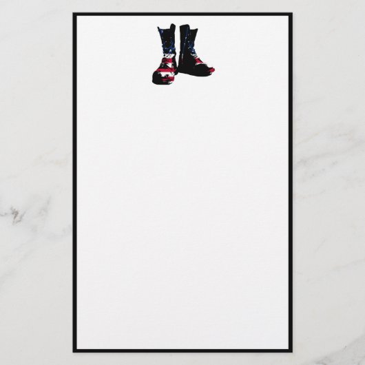 USA戦闘用ブーツ 便箋 (正面)