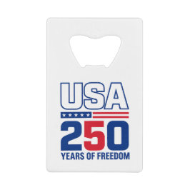 USA独立250周年記念愛国的なフラグデザイン クレジットカード栓抜き