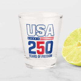 USA独立250周年記念愛国的なフラグデザイン ショットグラス