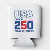 USA独立250周年記念愛国的なフラグデザイン 缶クーラー (裏面)